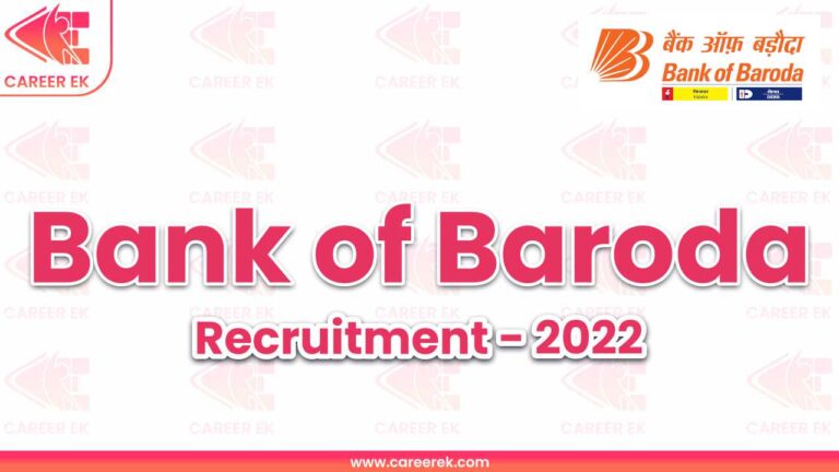 Bank of Baroda Recruitment 2022 Apply online