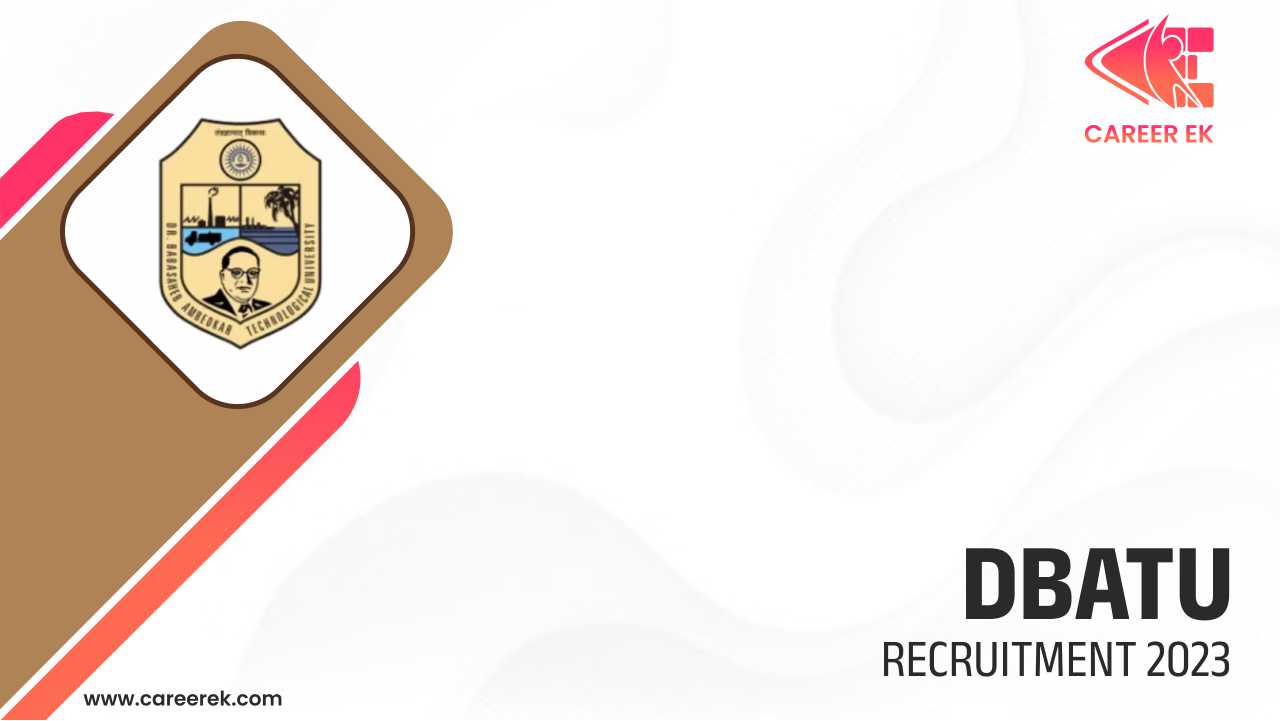 DBATU Recruitment 2023