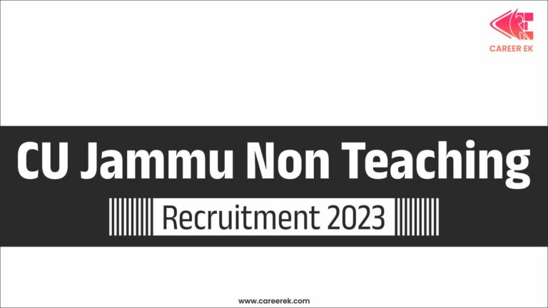 CU Jammu Non-Teaching Recruitment 2023