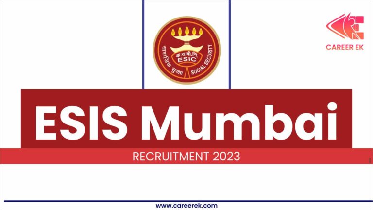Maharashtra Employees State Insurance Society Mumbai Recruitment 2023 Official Notification