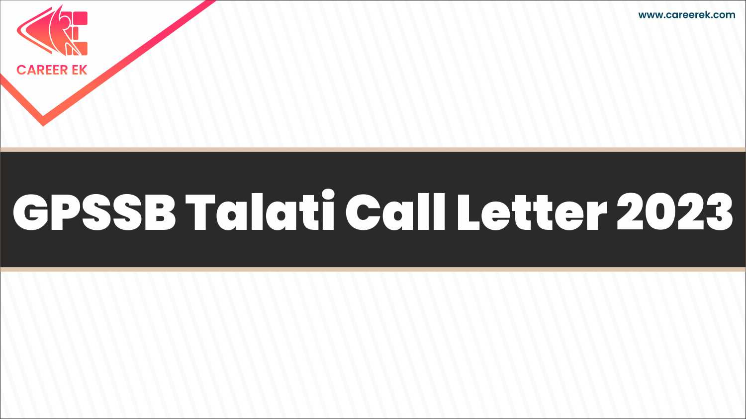 GPSSB Talati Call Letter 2023