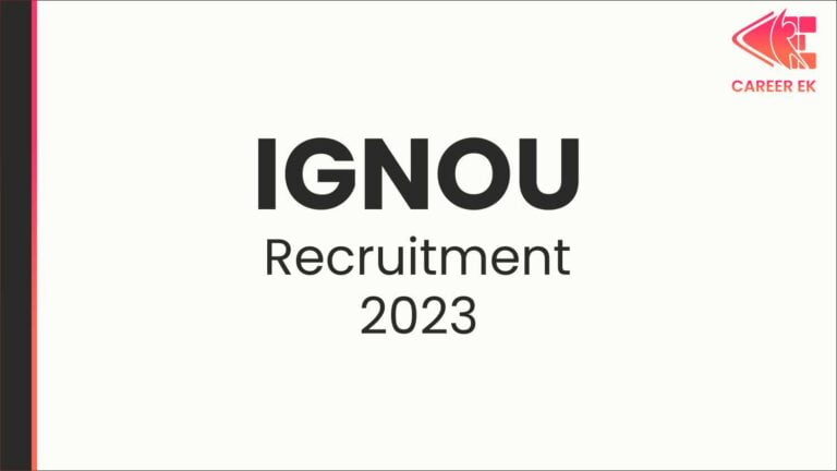 IGNOU Recruitment 2023, Apply Online for Jr. Assistant Post