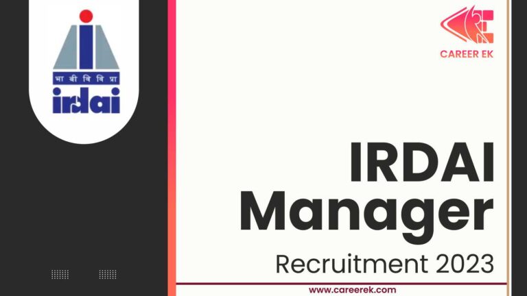 IRDAI Manager Recruitment 2023