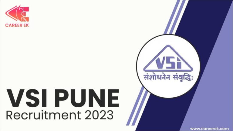 VSI Pune Recruitment 2023
