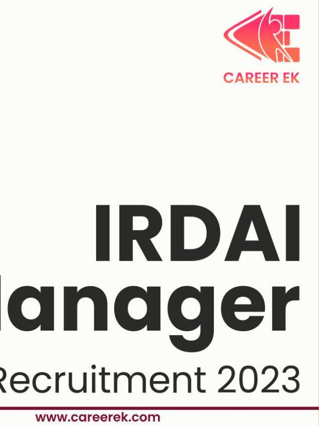 IRDAI Manager Recruitment 2023