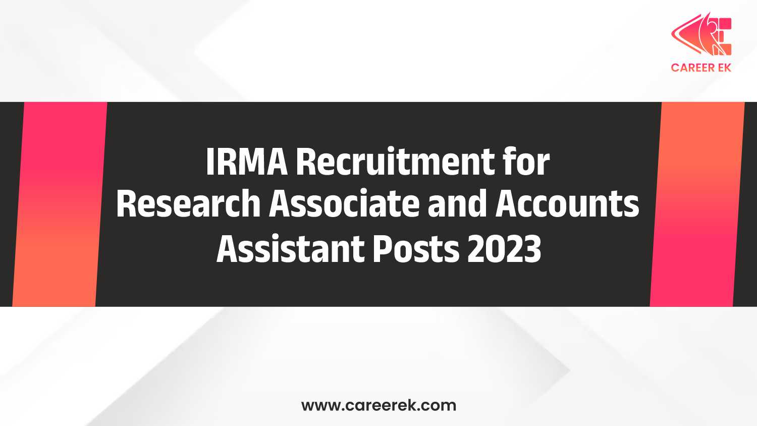IRMA Recruitment 2023