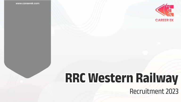 RRC Western Railway 2023